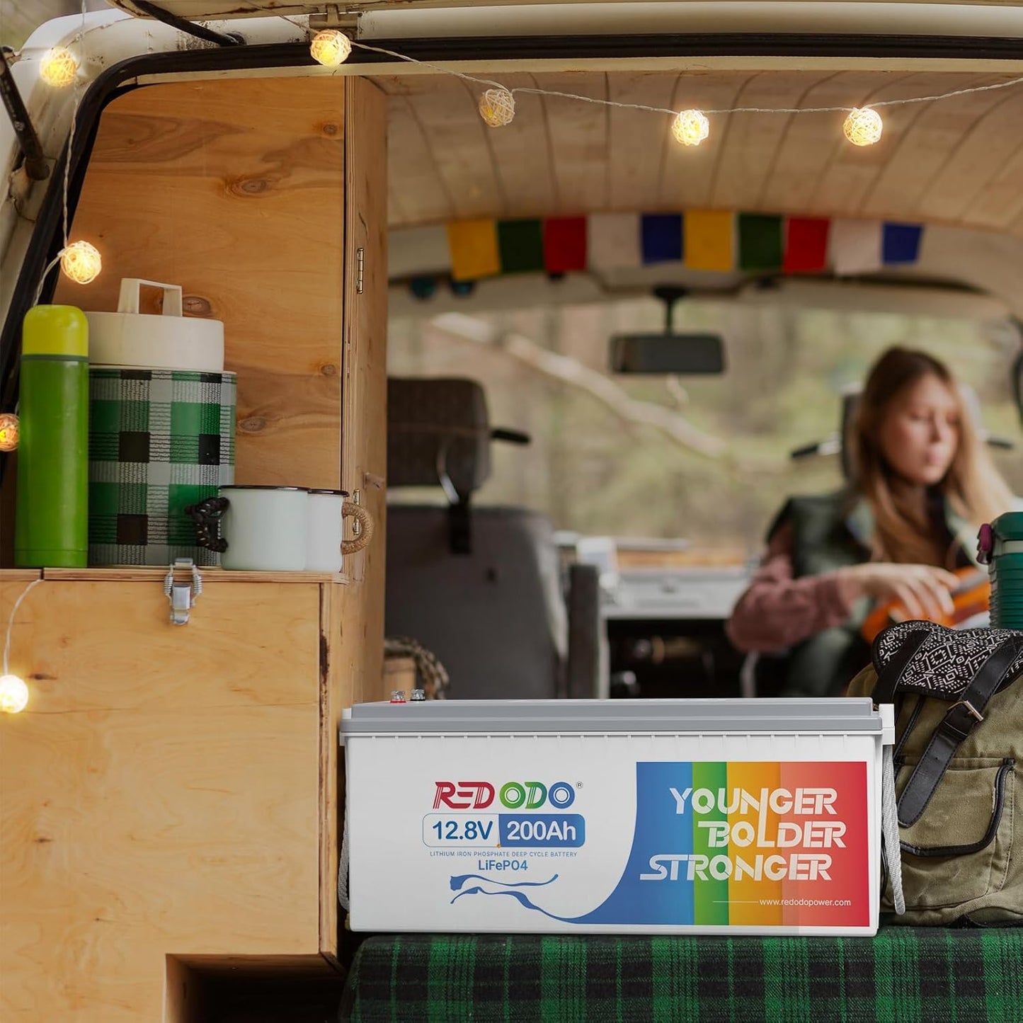 Redodo 12.8V 200Ah LiFePO4 Battery Lithium Battery with 100A BMS, 4000-15000 Deep Cycles & 10-Year Lifetime, Perfect for RV, Camping, Boats, Trolling Motor, Solar Home System, etc