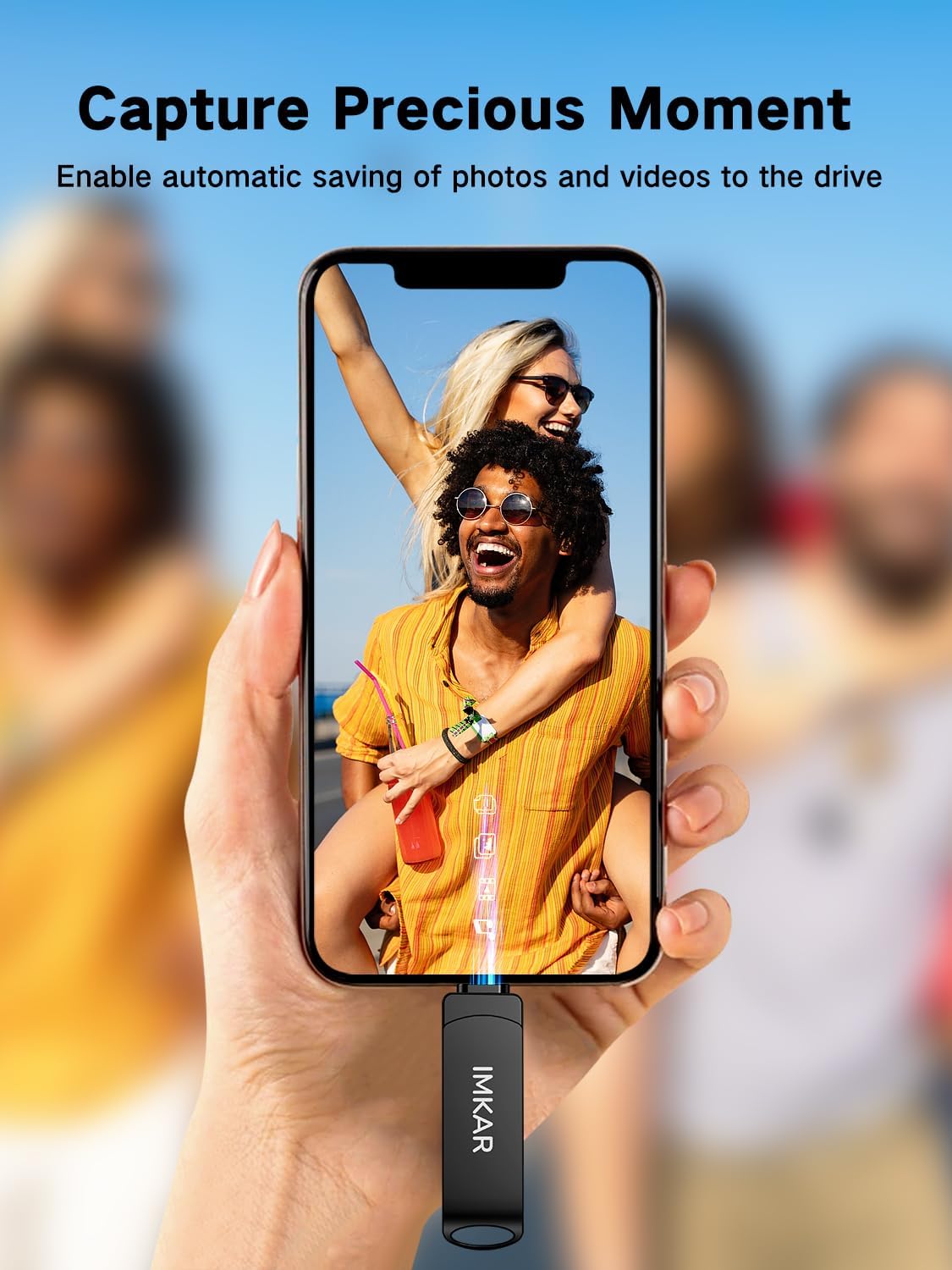 MFi Certified 512GB Flash Drive for iPhone iPad, IMKAR Memory Stick Storage for Photos Videos, Compatible with iPhone iPad Android and PC, Plug and Play No Application Required (Metal Gray)