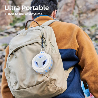 EBODA Bluetooth Shower Speaker, IPX7 Waterproof Portable Wireless Small Speakers, Floating, 2000mAh with Light for Home, Pool, Beach, Boat, Kayak Accessories, Gifts for Men, Women - White