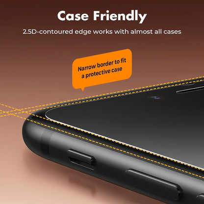 UNBREAKcable Shatterproof Tempered Glass Screen Protector for iPhone SE 2022/SE 2020, iPhone 8/7 [2-Pack] [99.99% HD Clear] [Easy Installation Frame] [9H Hardness][Bubble Free] for Apple 4.7''