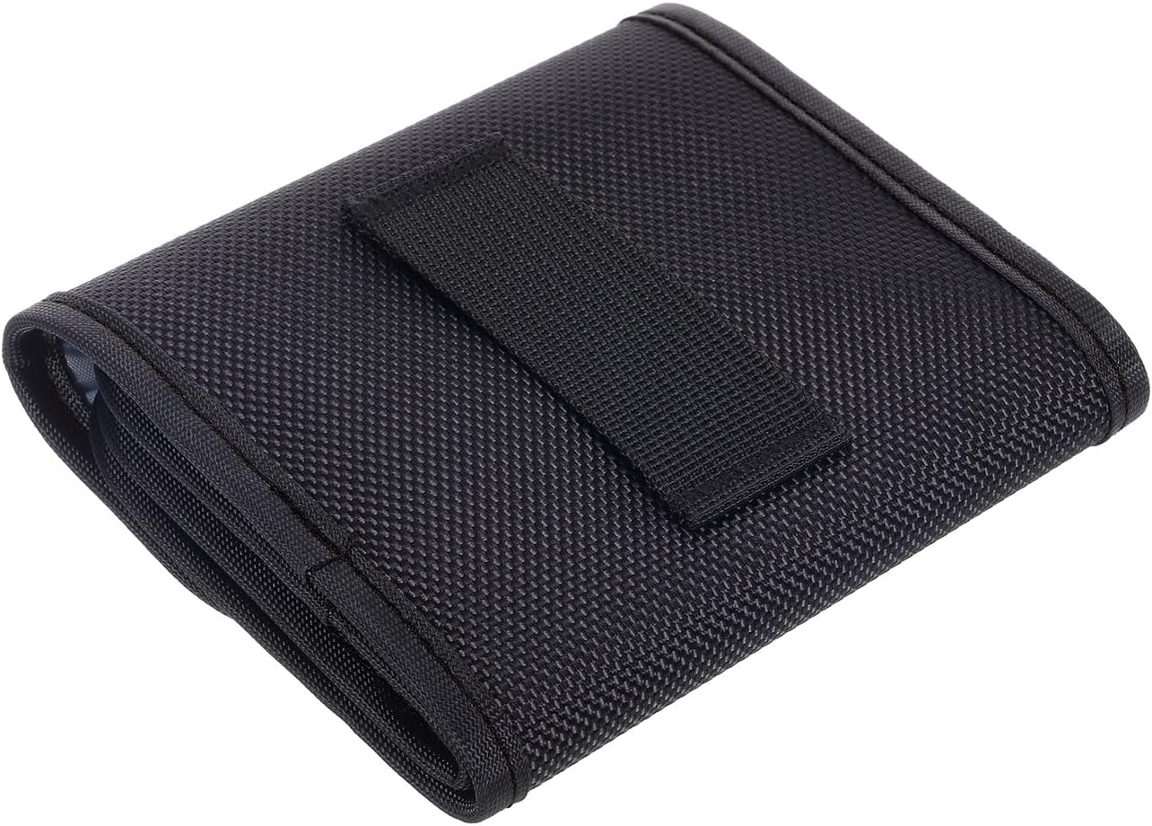 PATIKIL Lens Filter Case, 3-Pocket Camera Filter Case Portable Lens Filter Pouch Photography with Belt Loop Fit Camera Bag Strap Pocket Drone for 25mm-82mm, Black