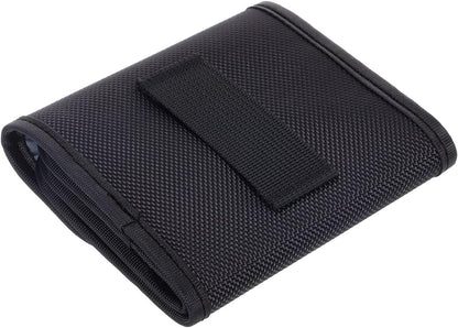PATIKIL Lens Filter Case, 3-Pocket Camera Filter Case Portable Lens Filter Pouch Photography with Belt Loop Fit Camera Bag Strap Pocket Drone for 25mm-82mm, Black