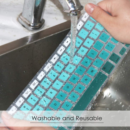 Allinside Green Ombre Keyboard Cover Skin for MacBook Pro 13" 15" 17" (2015 or Older Version), MacBook Air 13" A1369/A1466, Older iMac Wireless Keyboard MC184LL/B