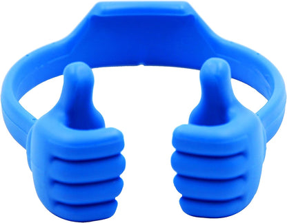 Honsky Thumbs-up Cell Phone Stand Holder,Tablet Stand Cradle for Desk Desktop Smartphone Cellphone Mobile Phone,Tablets - Universal, Adjustable Flexible,Blue
