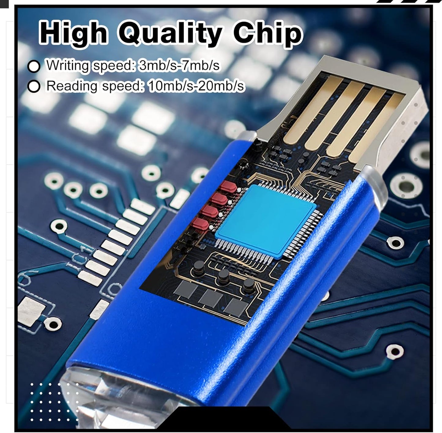 Hoteam 50 Pack USB 2.0 Flash Drives Bulk Blue Portable Thumb Drive with Hat USB Sticks Bulk with 50 Pcs Lanyards for Data Storage File Sharing Commercial Gift(256MB)