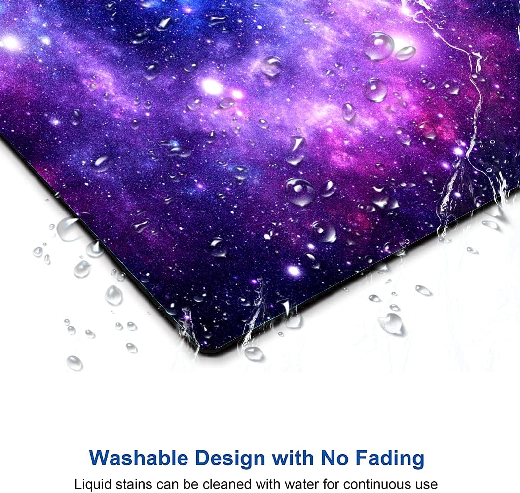Mouse Pad, Galaxy Mouse Pad Custom Design, Square Waterproof Mouse Pad Non-Slip Rubber Base MousePads for Office Laptop, 9.5"x7.9"x0.12" Inch(Purple Blue Galaxy)