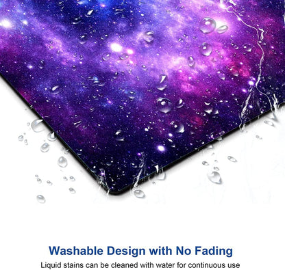 Mouse Pad, Galaxy Mouse Pad Custom Design, Square Waterproof Mouse Pad Non-Slip Rubber Base MousePads for Office Laptop, 9.5"x7.9"x0.12" Inch(Purple Blue Galaxy)