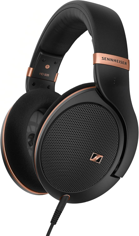 Sennheiser HD 505 - Wired, Over-Ear, with Transparent Sound and Controlled Bass, Enhanced Wearing Comfort, for Music, Work, Gaming, Copper Edition