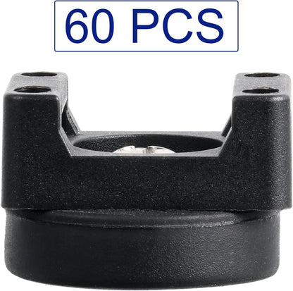 Yookeer 60 Pcs Magnetic Zip Tie Mount Base Black Magnetic Cable Clips Wire Holder Multipurpose Cable Ties Management Base Electrical Supplies for Wire (22 mm)