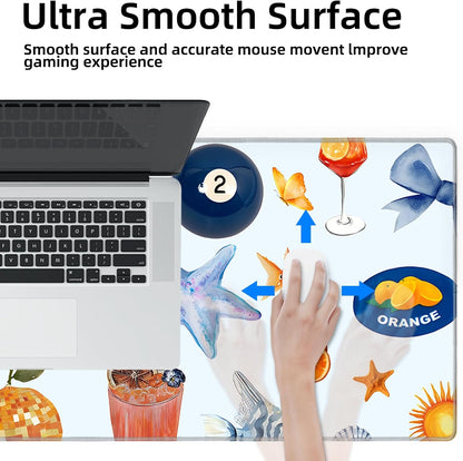 Galdas Gaming Mouse Pad XXL XL Large Long Extended Big Mousepad Non-Slip Rubber Keyboard Mouse Pad with Stitched Edges for Laptop Home Office (31.5x11.8x0.08 Inch) -Shell 2025