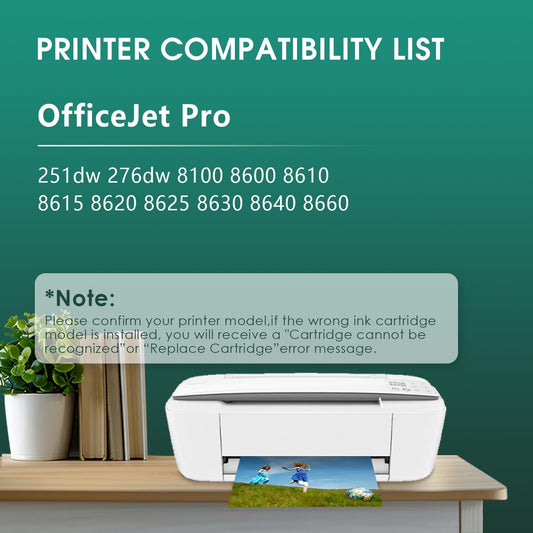 950XL 951XL Ink Cartridges Combo Pack Replacement for HP 950 951 XL for HP OfficeJet Pro 8600 8610 8630 8620 8615 8625 8100 276DW 251DW Printer,Black Cyan Magenta Yellow