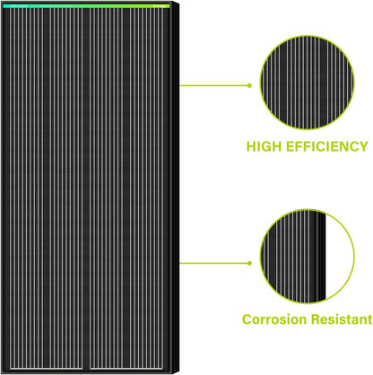 Newpowa PRO 200 Watt 12 Volt Monocrystalline 200W 12V Solar Panel, 9 busbar PV Module, High Efficiency Mono Module RV Marine Boat Off Grid