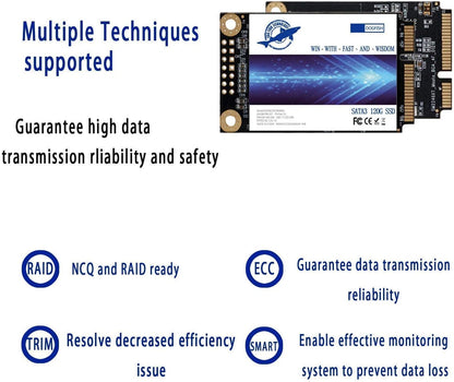 Dogfish SSD Msata 128GB Internal Solid State Drive Mini Sata Disk Drive High Performance Hard Drive for Desktop Laptop Notebook (MSATA, 128GB)