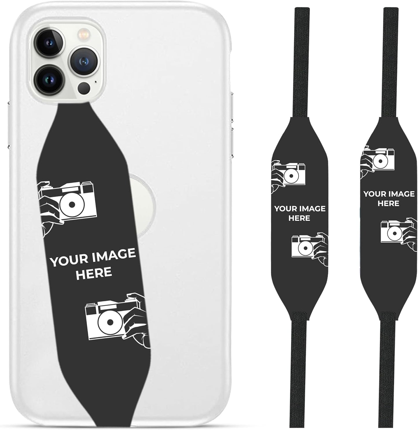 Phone Grip Strap - Pack of 2 Reversible Finger Holder for Phone Back, Customizable Anti-Slip Design, Wireless Charging Compatible Detachable Holder for iPhone - Animals Custom