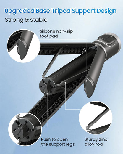 67" Selfie Stick Phone Tripod, All-in-1 Cell Phone Tripod with Wireless Remote, Extendable Compact Tripods Portable Travel Stand for iPhone Android Selfie/Video Recording/Live Stream/Vlog