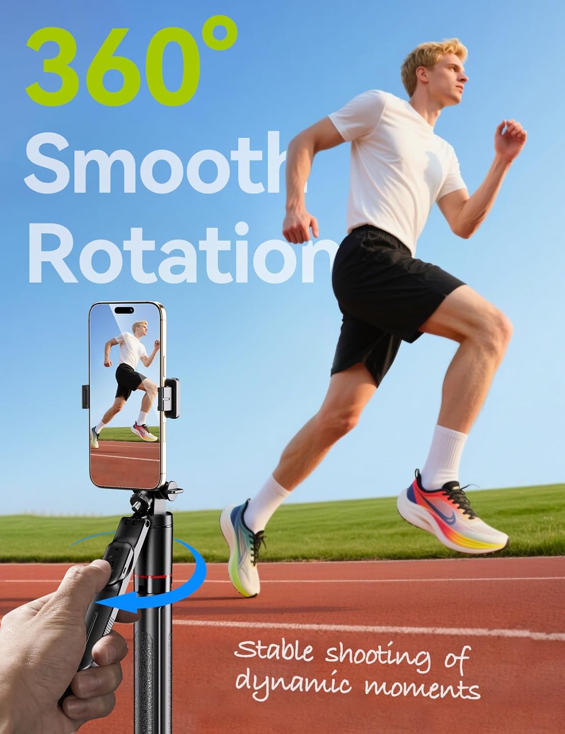 Takerers 67" Cell Phone Tripod Stand & Selfie Stick with Wireless Remote, All in One Multifunctional Selfie Stick Tripod for iPhone Android Action Camera GoPro Insta360 DJI OSMO Pocket 3 Accessories