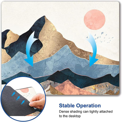 Mountain Mouse Pad, Natural Art Mouse Pad, Mouse Mat Square Waterproof Mouse Pad Non-Slip Rubber Base MousePads for Office Laptop Computer, 9.5"x7.9"x0.12" Inch, Mountain Sunrise