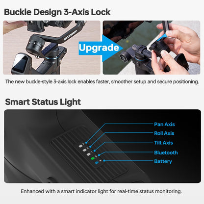 FeiyuTech SCORP Mini 3 [Kit] Gimbal Stabilizer for Smartphone & Mirrorless Cameras, 4.41lbs Payload, Built-in AI Tracking, Quick Vertical Shooting, Bluetooth Control for Sony/Canon/Nikon/DJI/Gopro