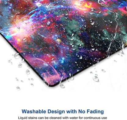 Galaxy and Nebula Mouse Pad, Milky Way Galaxy Mouse Pad, Gaming Mouse Mat Square Waterproof Mouse Pad Non-Slip Rubber Base MousePads for Office Home Laptop Travel, Solar Sysstem Orbit