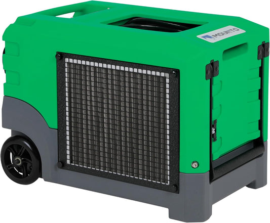 Mounto MOUNTO 268Pints LGR Commercial Compact Dehumidifier with Pump and Drain Hose, LGR Portable Dehumidifier with wheels for Home, Basements, Garages, and Job Sites (Green)