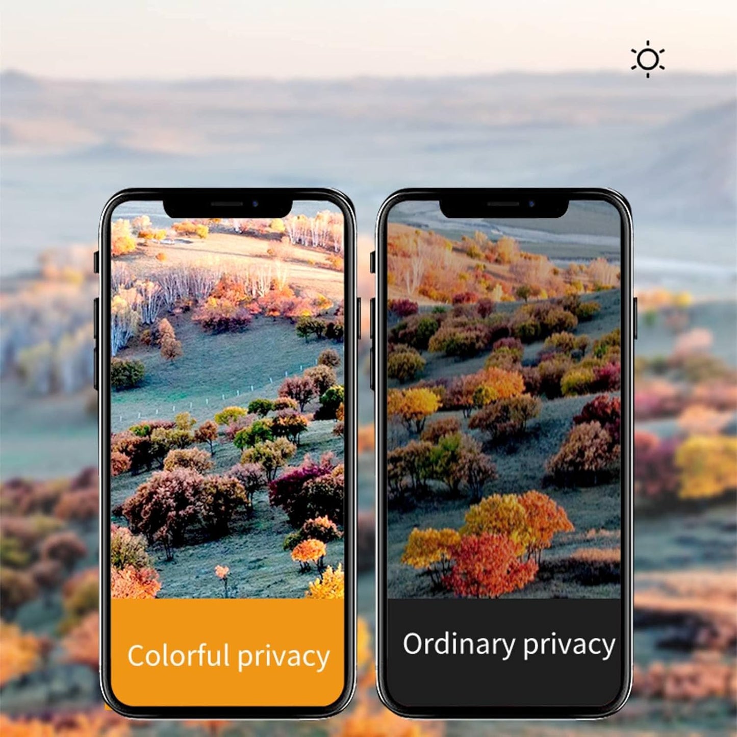 Privacy Screen Protector for iPhone 12 Pro max (6.7 inch)- Flexible film, Gradient Colorful, Anti-blue light, anti-glare, filter screenultraviolet