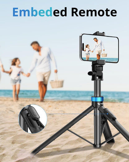 UBeesize 72" Phone Tripod - Tripod for iPhone & Selfie Stick with Phone Holder & Remote - Upgraded, Stable & Portable Stand for iPhone 16/15/14, Android, Cameras & Action Cams