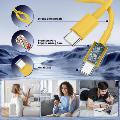 Super Fast Samsung Charger Type C,45W Dual Port USB C Fast Charger Block [2-Pack] & Extra Long 60W 3/6/6/10FT USB C Cable - PD Quick Charging 3.0 for Samsung Galaxy S25 Ultra/S24+/S23 iPhone 16