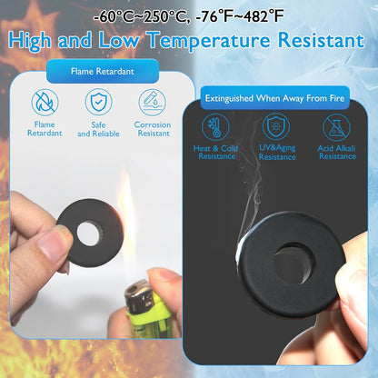 25 Pcs 3/8" Drill Hole, 1/4" ID Silicone Rubber Grommets for Wiring, Top Hat Grommets for Tubes Cables, Waterproof L-Shape O-Ring Seal Hose Gasket in Hydroponic Irrigation Systems