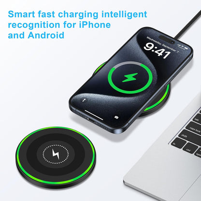 Samsung Wireless Charger Android Charger Fast Charging Pad Wireless Phone Charger Android Charging Station Mat for Samsung Galaxy S25 Ultra S25 Edge S24 S23 S22 S21, iPhone 16 Pro Max 16e 15 14 13