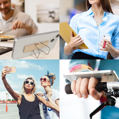 Phone Holder for Hand, CISID 5 Pcs Phone Gripper for Back of Phone Grip Phone Finger Holder Suitable for iPhone Samsung and Most Smartphones(Black,Silver,Rose Gold,Gold,Red 5PCS)