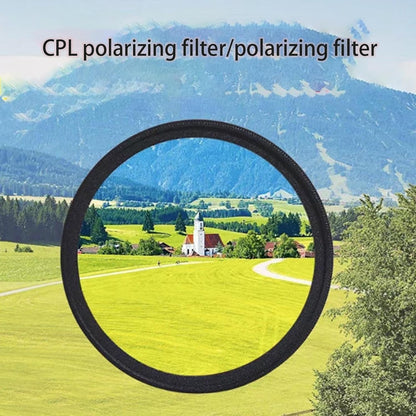 52mm Clip-On Cpl Phone Camera Lens Filter Kit, Circular Polarizer Polarizing Filter Compatible with Most Cell Phones, Cell Phone Lens Polarizing Filter for Iphone with Cleaning Cloth and Case Box(1pcs
