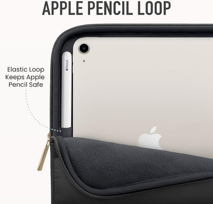 Vandel - The Original Puffy iPad Sleeve 9-11 Inch Tablet Sleeve, Black i Pad Case for Women and Men, Cute iPad Air Pouch, 9 10 Inch, 11 Inch Bag