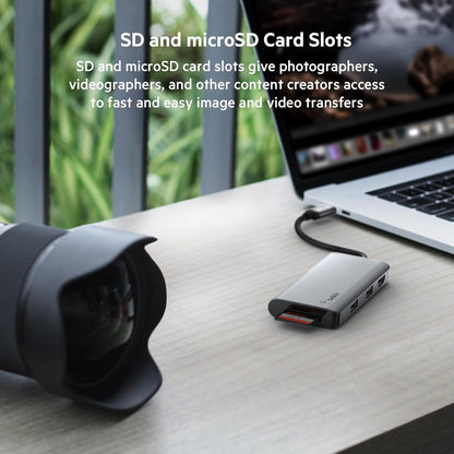 Belkin USB-C Hub, 5-in-1 MultiPort USB-C Docking Station for MacBook & Windows w/ 4K HDMI 1.4, 2x USB-A 3.1, SD 3.0, & Micro SD 3.0, & 5Gbps Data Transfer for Home, Office, & Travel, PVC002