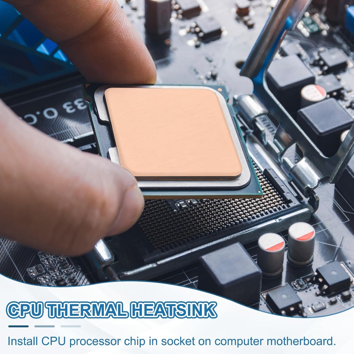 PATIKIL Copper Heatsink Pad Shims, 24 Pcs 15x15x0.8mm Copper Pad Shim IC Chipset GPU CPU Thermal Heatsink for Cooling Laptop Desktop Computer