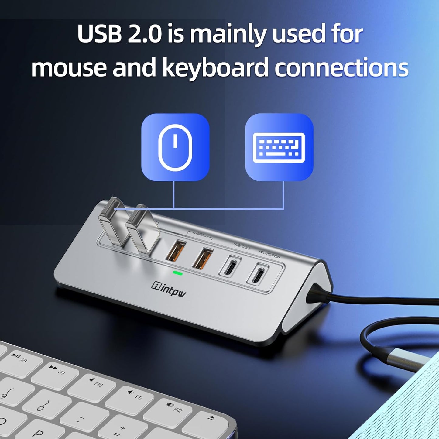 USB C Hub Ethernet, 10Gbps USB Docking Station 10-in-1 with 4K@60Hz HDMI, USB C and 2 USB A 3.2 Data, LAN, 2 USB A 2.0, PD 100W, SD/TF Ports, 3.28FT Powered USB Hub for Laptop, PC, iPhone 16/15, Mac