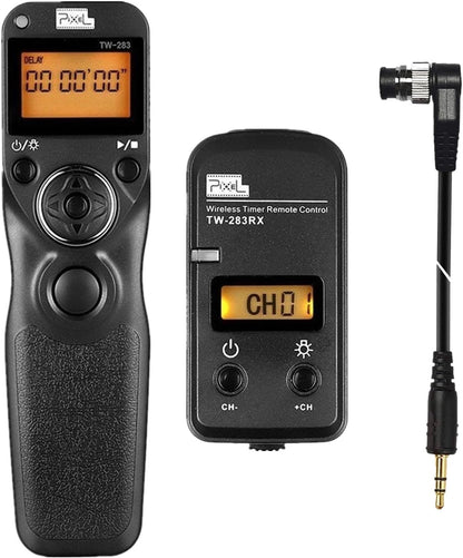 Pixel LCD Wireless Shutter Release Remote Control TW283-DC0 Compatible with Nikon Z8 Z9 D3 D810A D3s D4 D5 D6 D800 D850 D800E D810A D810 D700 D500 D300 D300s D200 F100 F90 F90X F6 F5 N90s D1X D2H