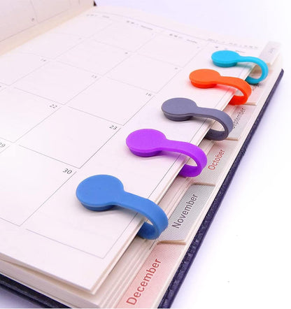 6 Pack Magnetic Twist Ties, Viaky Multicolor Magnet Keeper Bands Winder Wrap Straps Cable Clips Cord Organizer for Earphones/USB Cable/Bookmarks/Keychain/Cable Management