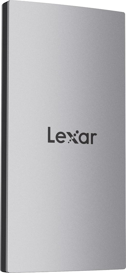 Lexar 2TB ES3 External SSD, Up to 1050MB/s Read, Storage Expansion, Compatible w/USB-C Smartphones, iPhone 15/16, PC, Mac, Tablets, Sleek & Sturdy Design, Silver (LES3XXX002T-RNSAU)