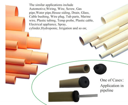 20 pcs 7/16" Drill Hole，1/4" ID Black Silicone Top hat Rubber Grommets for Wiring，Automotive，Firewall，Hole Plug，Desk，Screw，Water and Gas Pipe，Drain，House Siding，Cable Bushing，Glass，Wire Plug