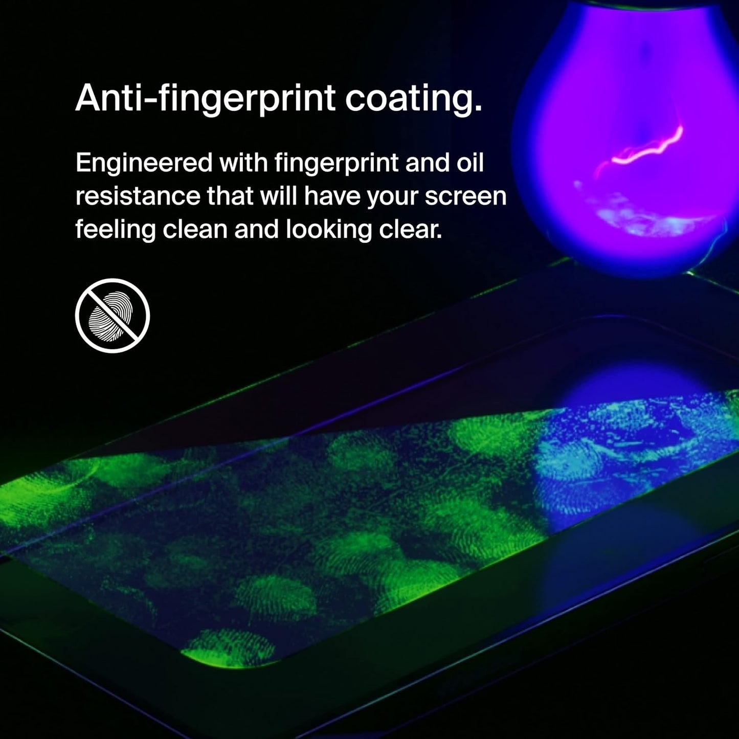 Belkin ScreenForce UltraGlass Blue Light Filter Screen Protector for iPhone 14 Pro Scratch-Resistant Impact Protection w/Included Easy Align Tray for Bubble-Free Application