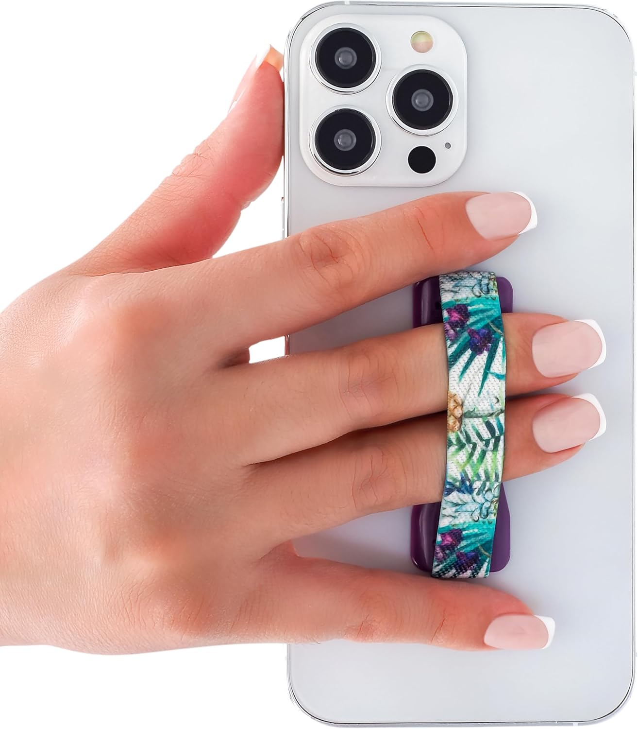 LOVEHANDLE Universal Phone Grip for Smartphones & Mini Tablets - Phone Holder for Hand - Wireless Charging Compatible - Made in The USA - Island Daydream