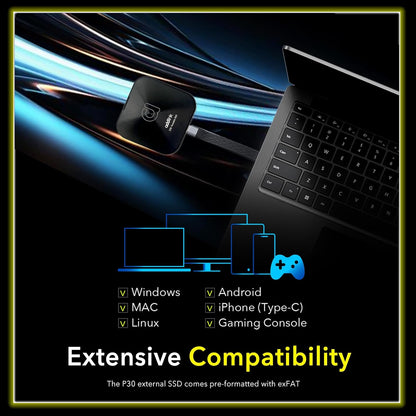 Addlink P30 2TB Magnetic Portable SSD, USB4 4000MB/s Compatible with Thunderbolt 4, ProRes 4K 120fps, PS5/PS4, MagSafe, Aluminum, for iPhone, PC, Mac, Android