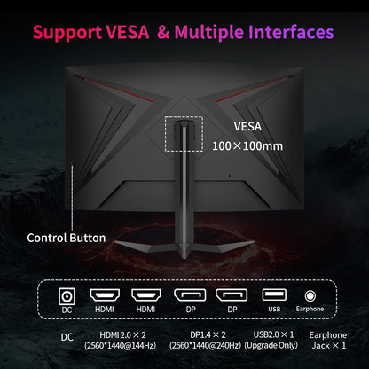 KTC 32Inch 240Hz Curved Gaming Monitor, 1000R VA, QHD(2560x1440p), 4000:1 Contrast, Support FreeSync GSync, HDMI2.0(144hz)/DP1.4(240hz)/Earphone, Tilt, Xbox PS5 Switch, 2K Computer Monitor for Gamer