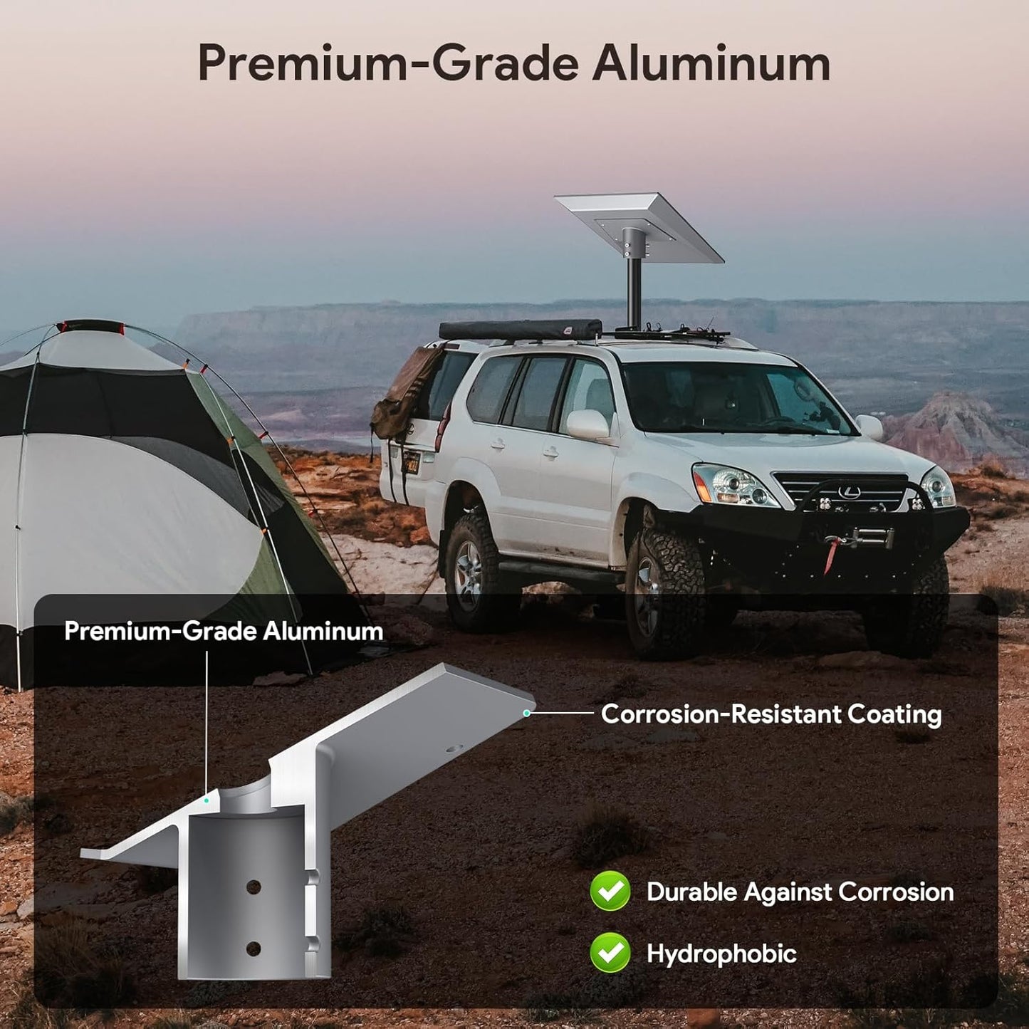 XLTTYWL Starlink Performance Gen 3 Pipe Adapter, Premium 1.49''-2.5'' Star Link V3 Pole Wedge Mounting Kit for Starlink Performance Gen3, UTA-252