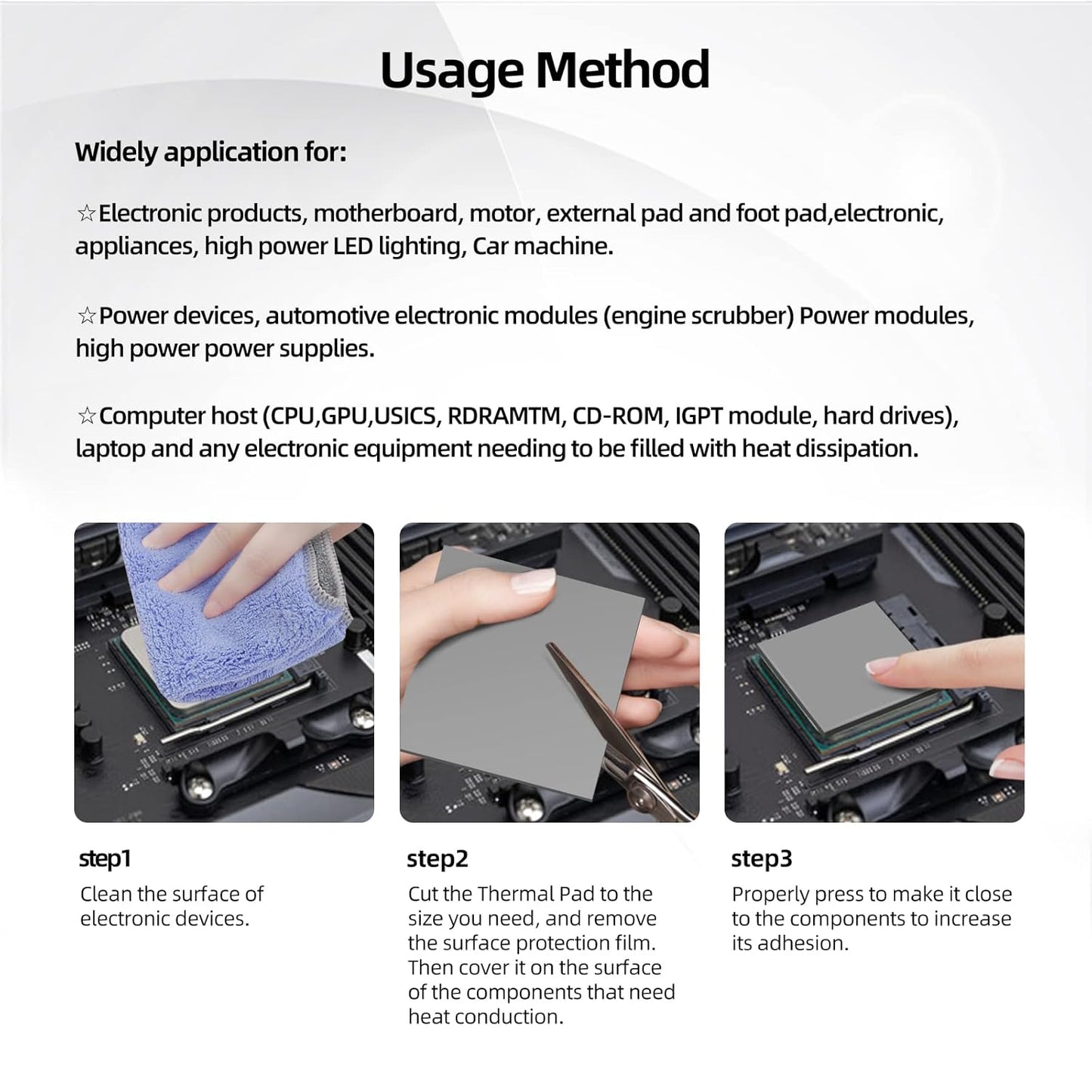 Maxtor Thermal Pad 14.8 W/mK, 120x120x0.5mm (1 pcs) Silicone, Highly Efficient Heat Resistant Soft Pad for Laptop Heatsink/SSD/CPU/IC/LED Cooler