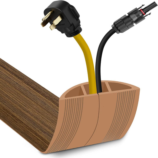 Floor Cord Cover 3.3FT Cord Covers for Wires on Floor Protect Wires & Prevent Trip Hazards, Easy to Cut for Home, Office, School, Concerts, Cavity W0.6in x H0.32in