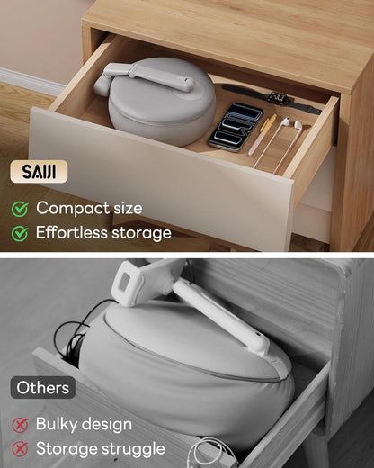 SAIJI Cell Phone Pillow Holder mini iPhone Stand for Bed, Upgraded mini Angle & Height Adjustable Phone Pillow Stand for Watching Video On Bed/Sofa/Lap, Fit for 4.7"-7.0" Device (Gray)