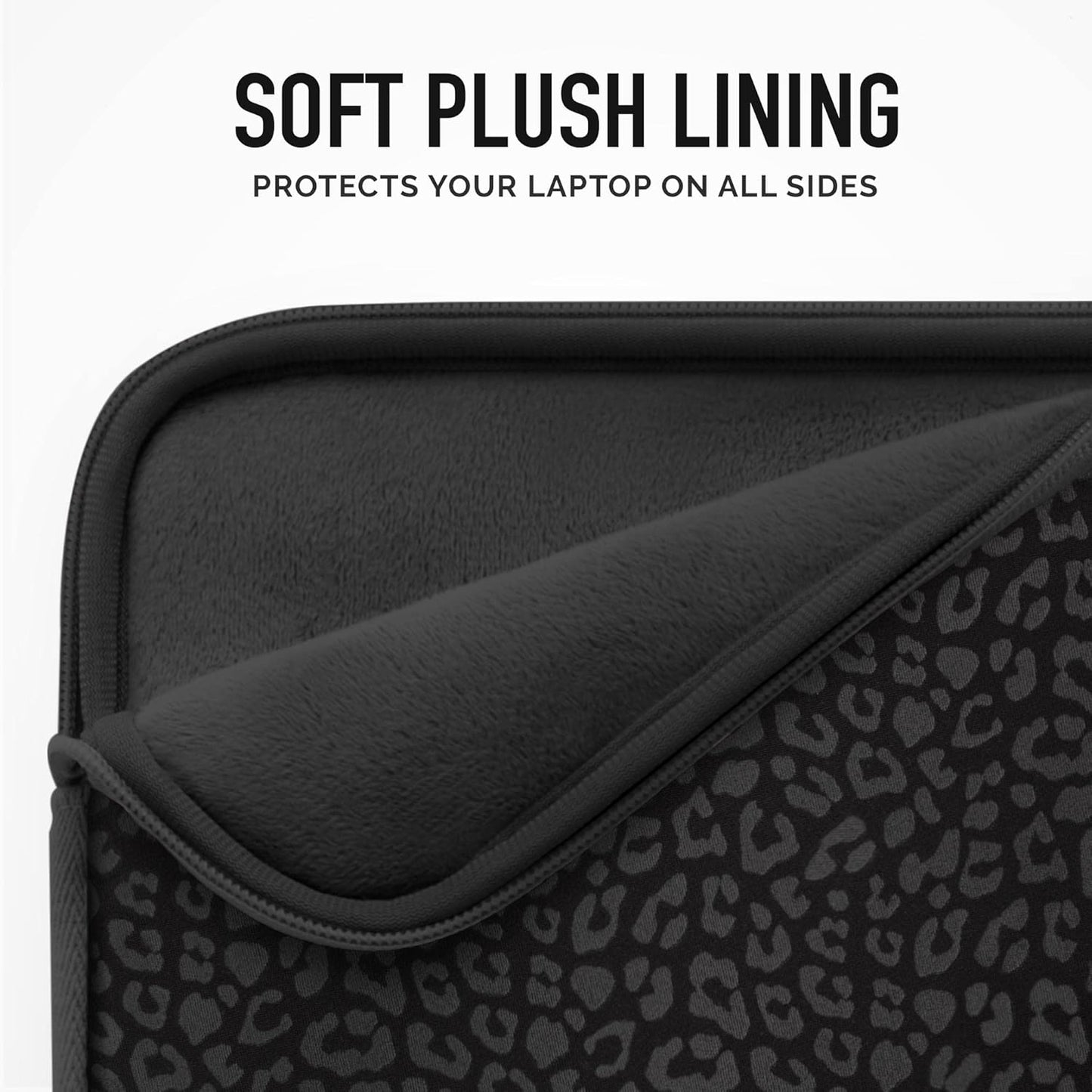 Vandel MacBook Air 13 inch Laptop Sleeve, Fits 13-13.3 inch Laptops: Neoprene MacBook Air & Pro Case, Chromebook, HP Soft Cover | Thin Computer Carrying Bag, Black Leopard Mac (M1 & M2) Pouch