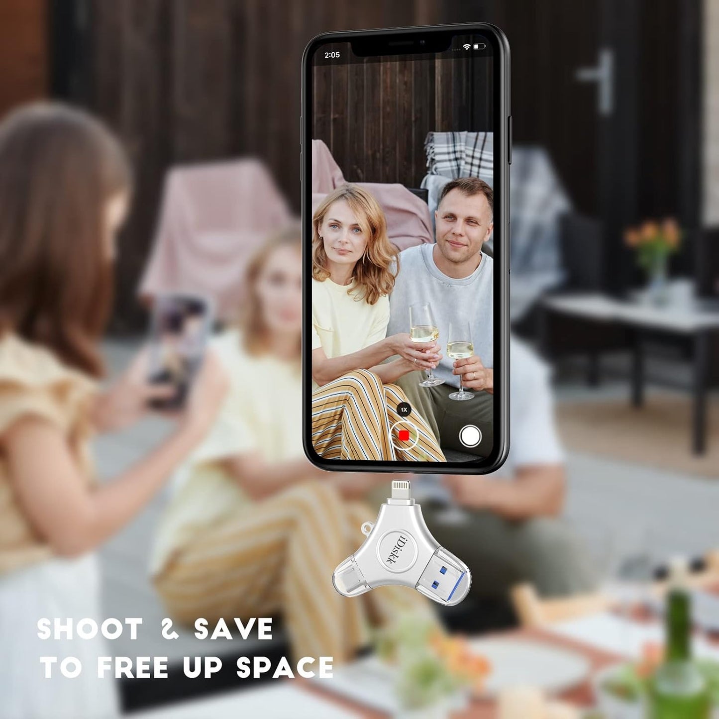 App*le Certified iDiskk 1TB iPhone 16 and 15 Photo flashdrive for iPhone Photo Stick USB -C iPad Pro Android Samsung for iPhone 15/14/14 PRO/13/13 PRO/12 pro/12/11, Thumb Drive for iPhone Photos