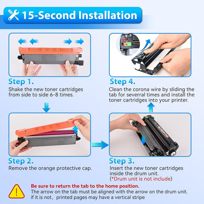 TN229XL TN229 Toner 5 Pack Compatible Replacement for Brother TN229 TN229XL Toner Cartridges for Brother MFC-L3780CDW HL-L3280CDW MFC-L3720CDW HL-L3220CDW HL-L3300CDW HL-L3295CDW Printer